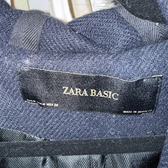 Zara Black Hooded Cape Coat - Picture 3 of 3